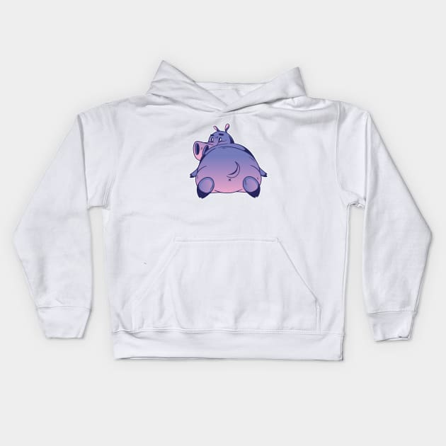 CARTOON HIPPO Kids Hoodie by LR_Collections